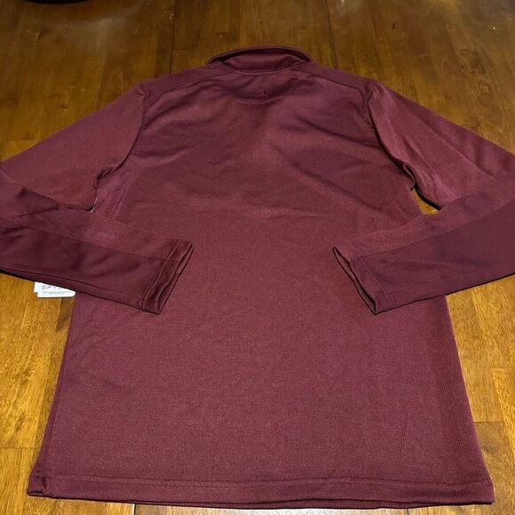 Spyder Mens Maroon 1/4 Zip Pullover Thermal wicking Sweater Shirt New Size M - Picture 3 of 12